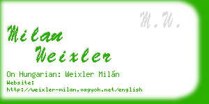 milan weixler business card